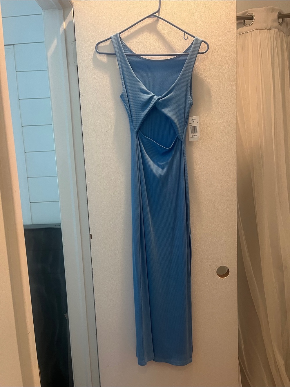 NWT cornflower blueTwist Front Cutout Maxi Dress